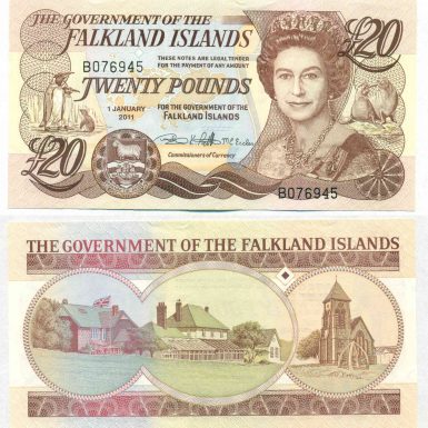 FALKLAND ISLANDS NOTE 20 POUNDS 01.01.2011 P 19 UNC